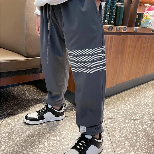 【2Y-9Y】Boys' Sporty Quick-Dry Street-Style Casual Pants