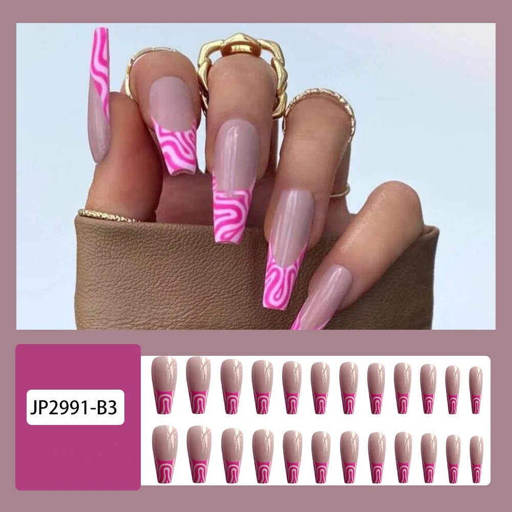 Women's Art Removable Fake Nail Wearing Armor Long Trapezoid Wearable Nail