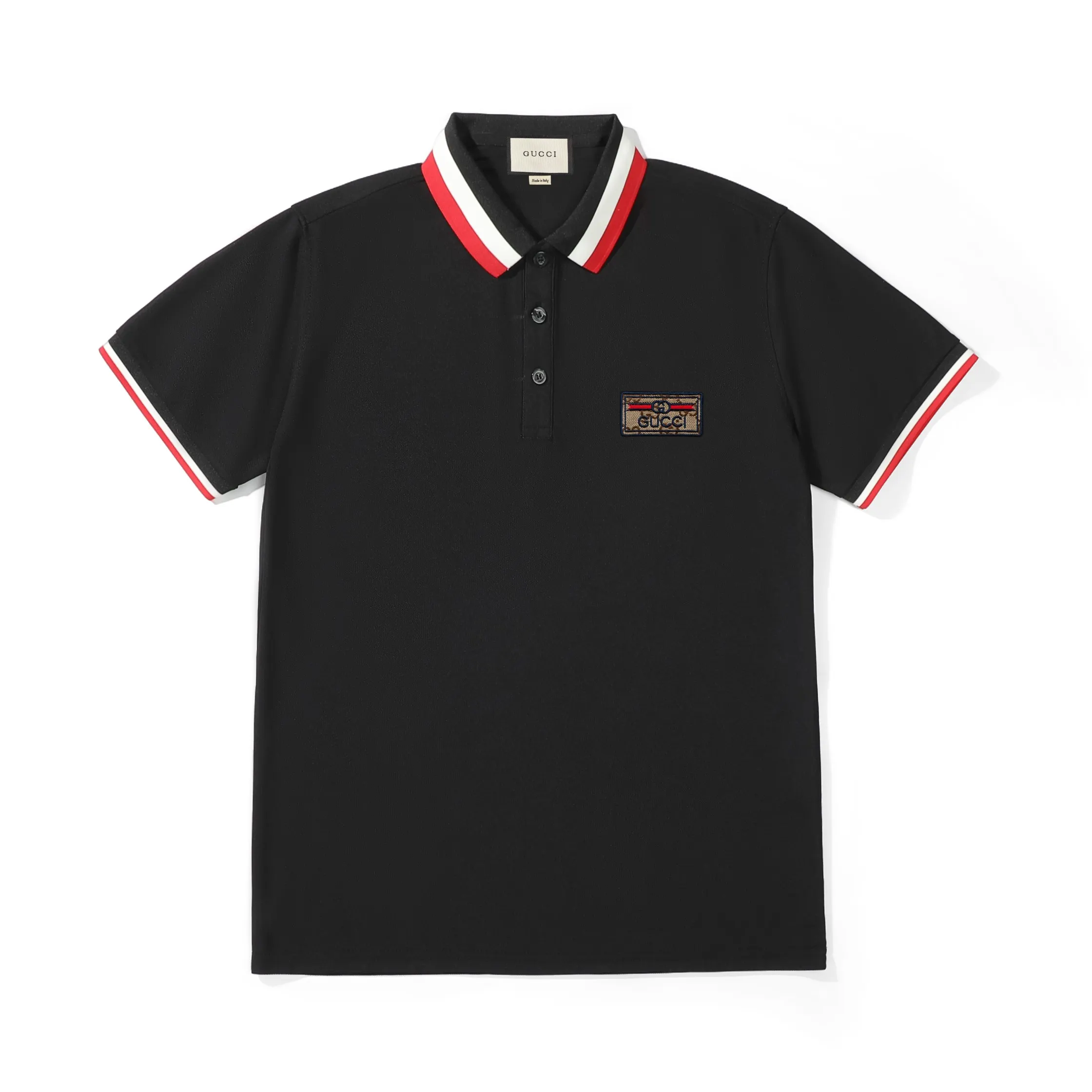 Black Polo Shirt Front View