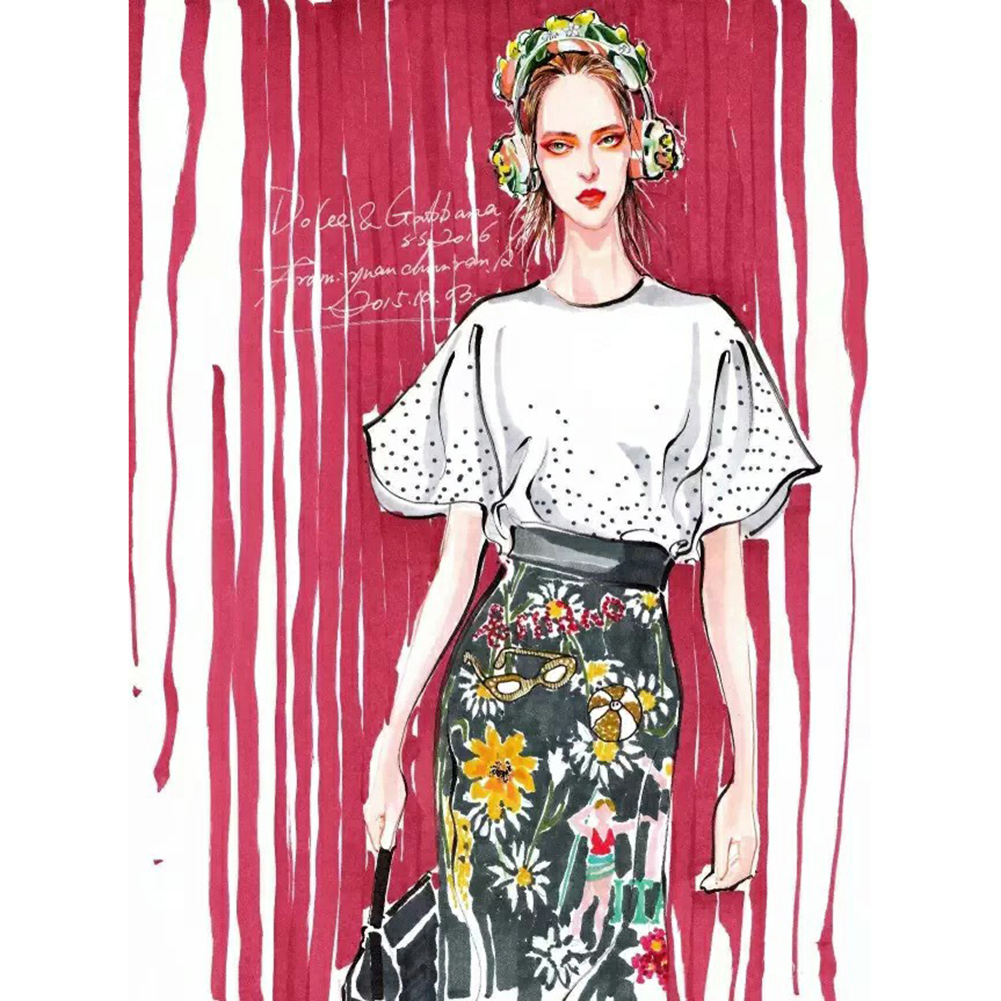 30*50CM - Round Drill Diamond Painting - Fashion Design Women, 501 Original
30*50CM - Round Drill Diamond Painting - Fashion Design Women, 501 Original