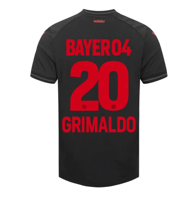 Bayer Leverkusen Alejandro Grimaldo 20 Home Shirt Kit 2023-2024