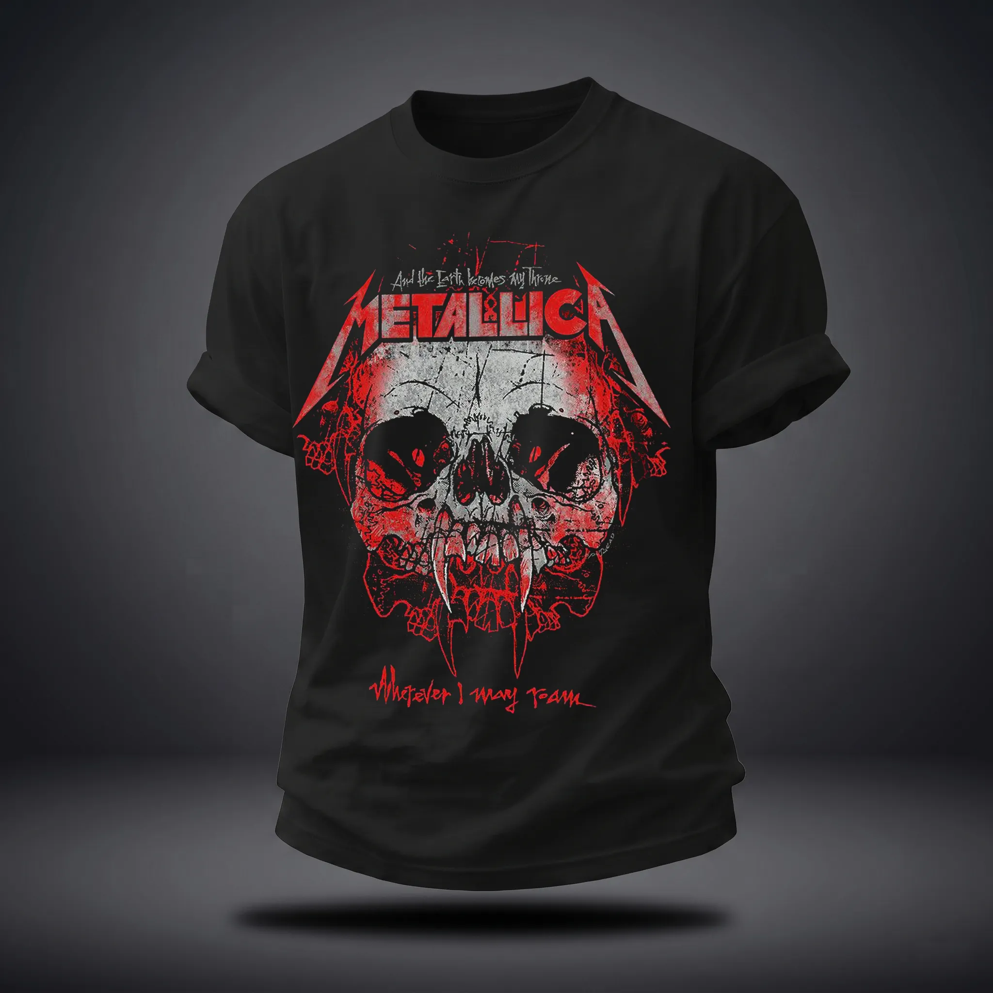 Unisex Vintage Metal Graphic Print T-Shirt