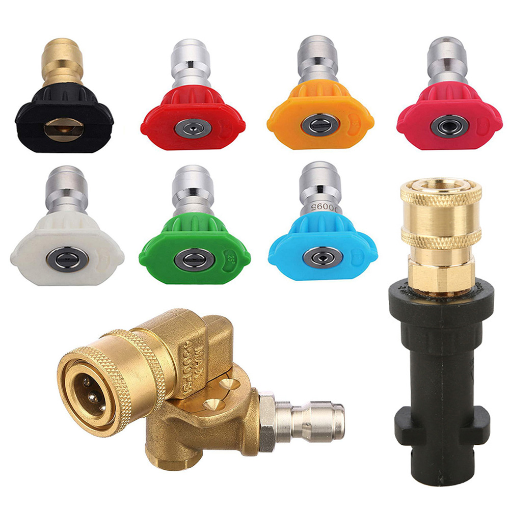 Pressure Washer Gun Adapter + Pivot Coupler + 7 Tips for Karcher K Series, 501 Original
Pressure Washer Gun Adapter + Pivot Coupler + 7 Tips for Karcher K Series, 501 Original