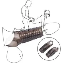 pornhint Pornhint Silicone Reusable Penis Sleeve Strapon Delayed Ejaculation Chastity Device Lock Sperm Erection Sex Toys For Men Bondage Gear