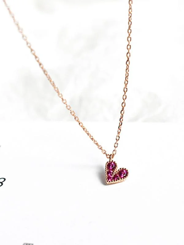 Fashion Heart Silvering Necklace