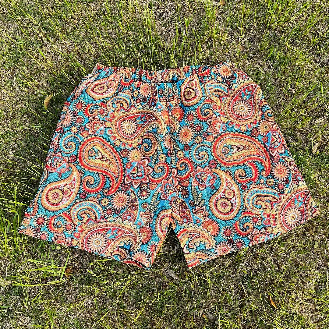 bohemian pattern vintage shorts
