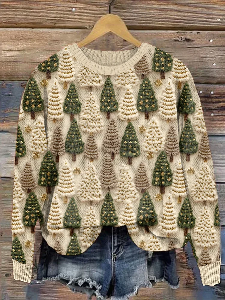 VChics Christmas tree Cozy knit Sweater