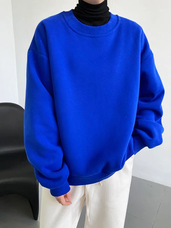 Casual Simple Cashmere Solid Color Hoodie