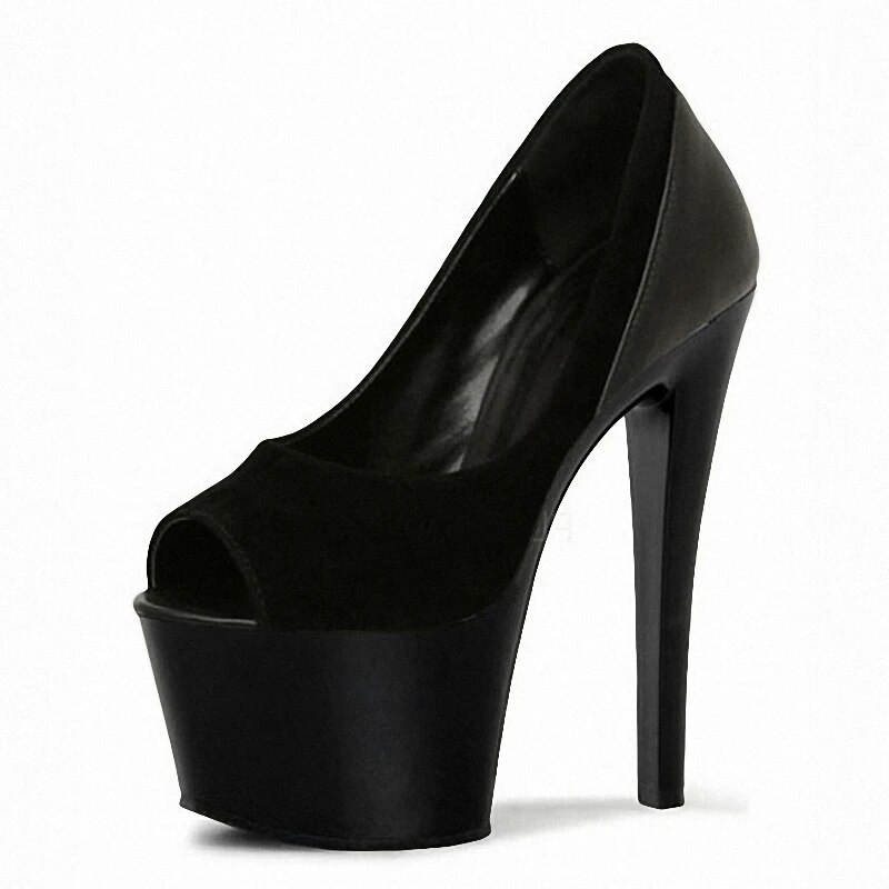 VCshoes Fetish 17cm Pink Women's Pumps Platform Thin Heels Big Size Stripper Heels Pole Dance Shoes Gothic Shallow Cross Dressing