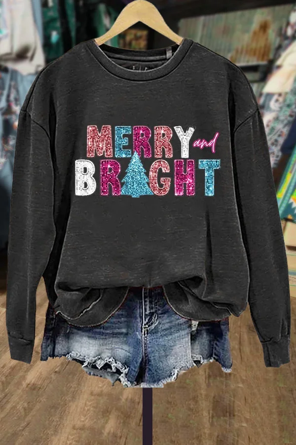 Multicolor Merry And Bright Sweatshirt
