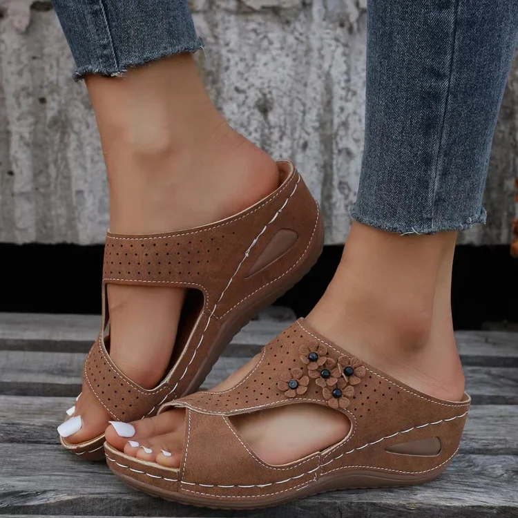 Premium Slip-On Orthopedic Diabetic Wedge Sandals For Women
