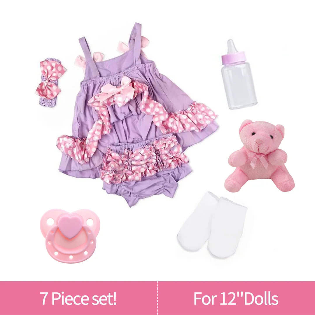 [Suitable for 12'' Mini doll]Adoption Reborn Baby Clothes Pacifier Essentials-7pcs Gift Set C 2024 -Creativegiftss® - [product_tag] RSAJ-Creativegiftss®