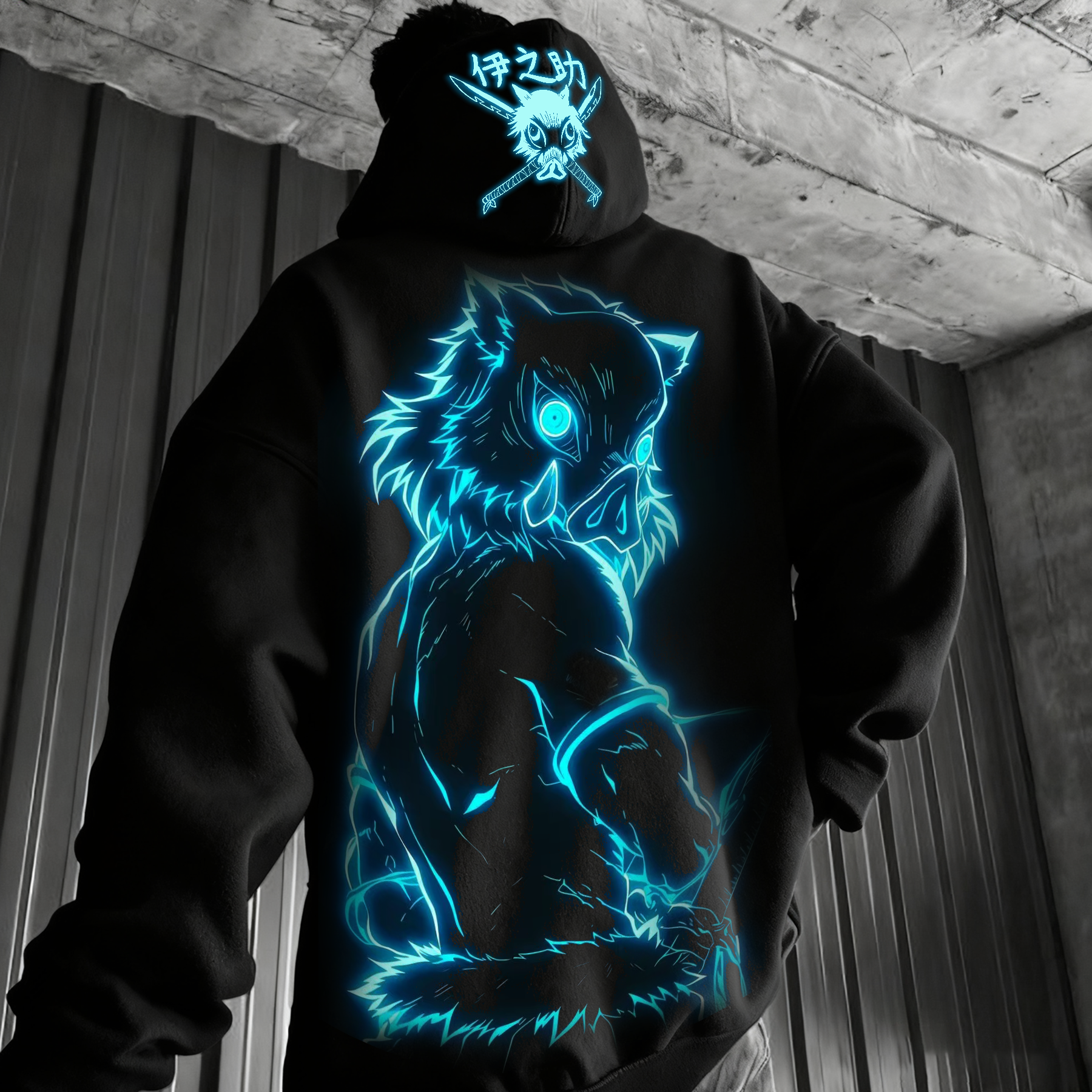 Glowing Demon Slayer Hoodie - Perfect for Anime Fans and Night Outfits