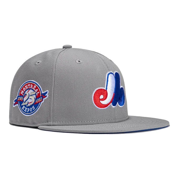 New Era 59Fifty Grey OTC Montreal Expos 25th Anniversary Patch Hat - Grey QueenFunky