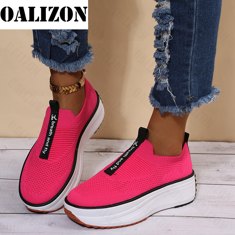 Yyvonne Running Shoes Platform Women Casual Sneakers 2022 Spring Autumn New Breathable Walking