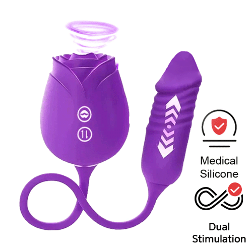 Purple Rose -2026 Upgraded Rose Clit Sucking Toy Dildo G-spot Vibrator Bodysafe Silicone Material By Rose Toy