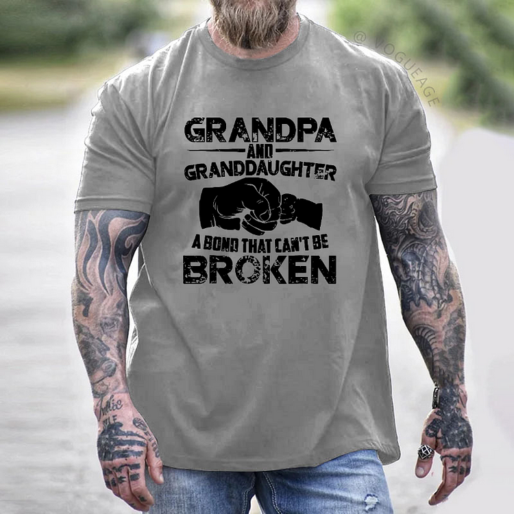 Grandpa And Granddaughter A Bond That Can't Be Broken T-shirt