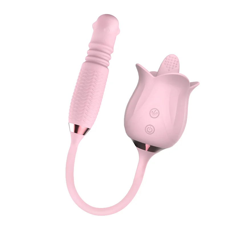pink tongue vibrating rose sex toy