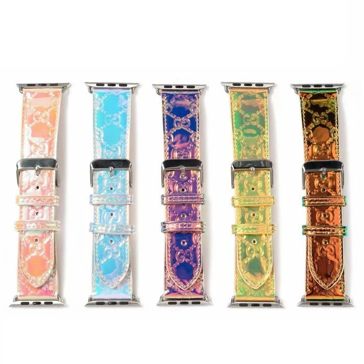 Colorful Patent Leather Apple Watch Band--[GUCCLV]