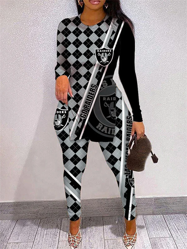 Las Vegas Raiders
Limited Edition High Slit Shirts And Leggings Two-Piece Suits