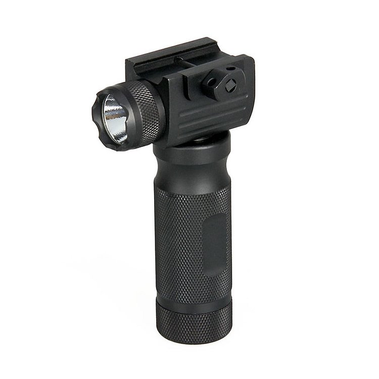 Tactical quick detachable vertical grip flashlight with red lase CR123A 3v Battery Aluminum