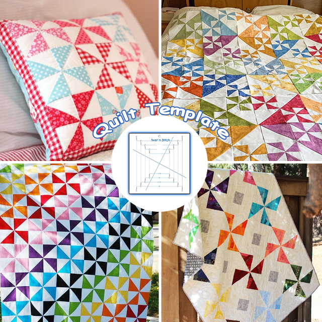 Twist Pinwheel Quilt Template With Instructions