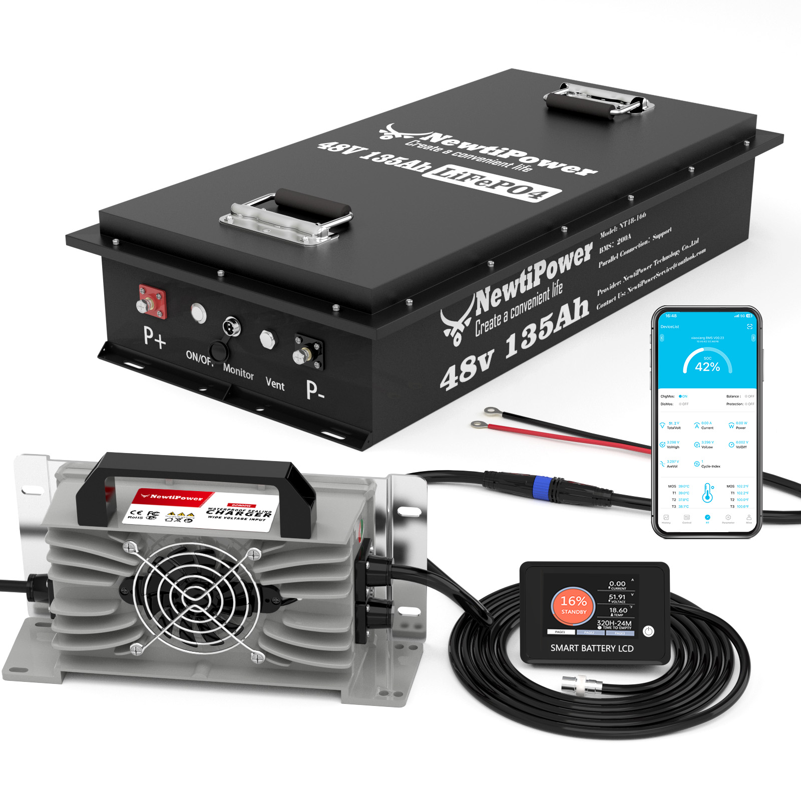 48V 135Ah LiFepo4 Lithium Battery