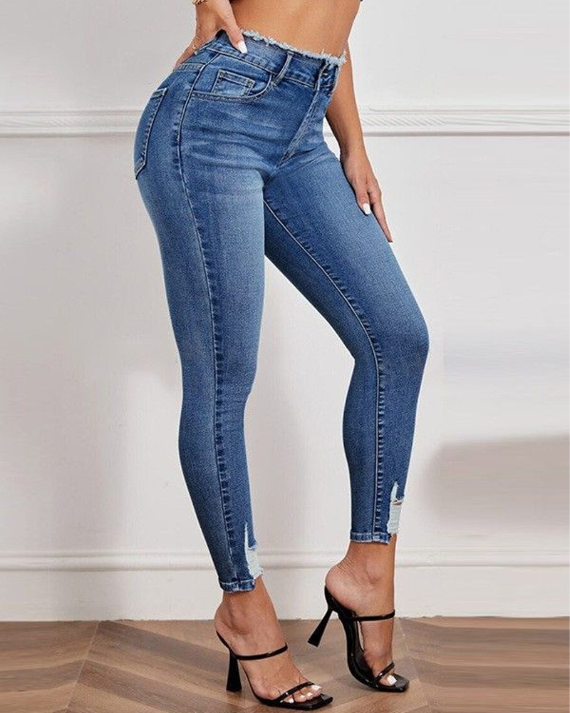 Women's Ripped Skinny Jeans