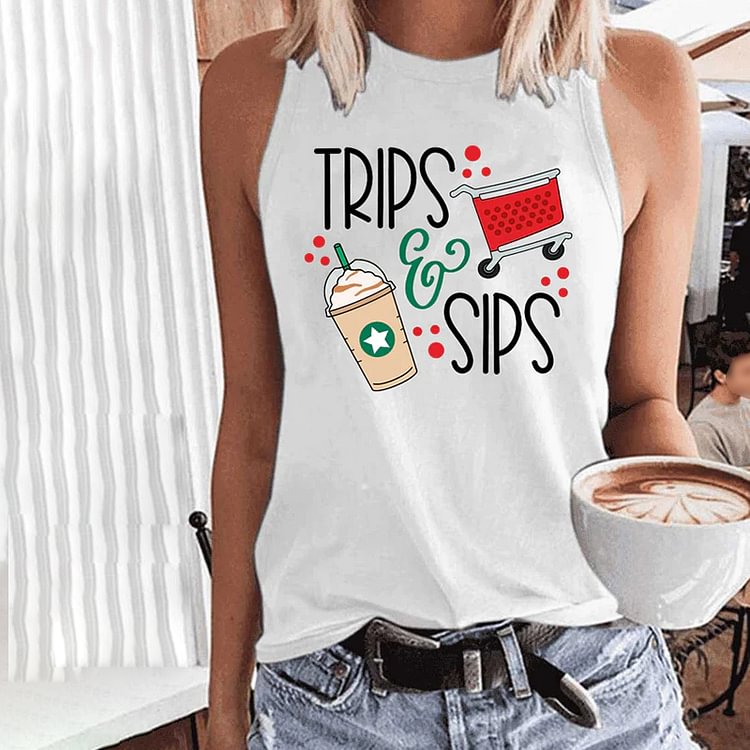 Dog Paw Heart Print Tank Top