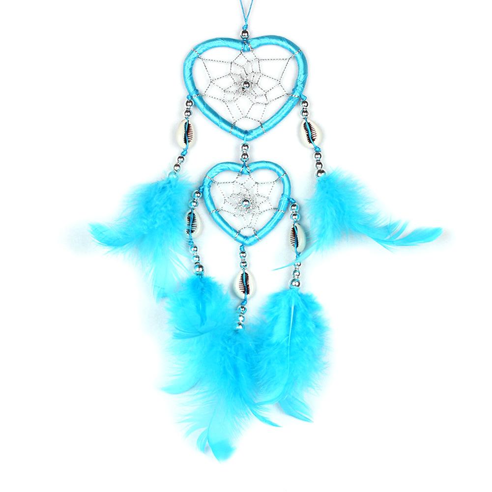2 Circle Heart Shape Handmade Dream Catcher with Feathers Decor Craft Blue, 501 Original
2 Circle Heart Shape Handmade Dream Catcher with Feathers Decor Craft Blue, 501 Original