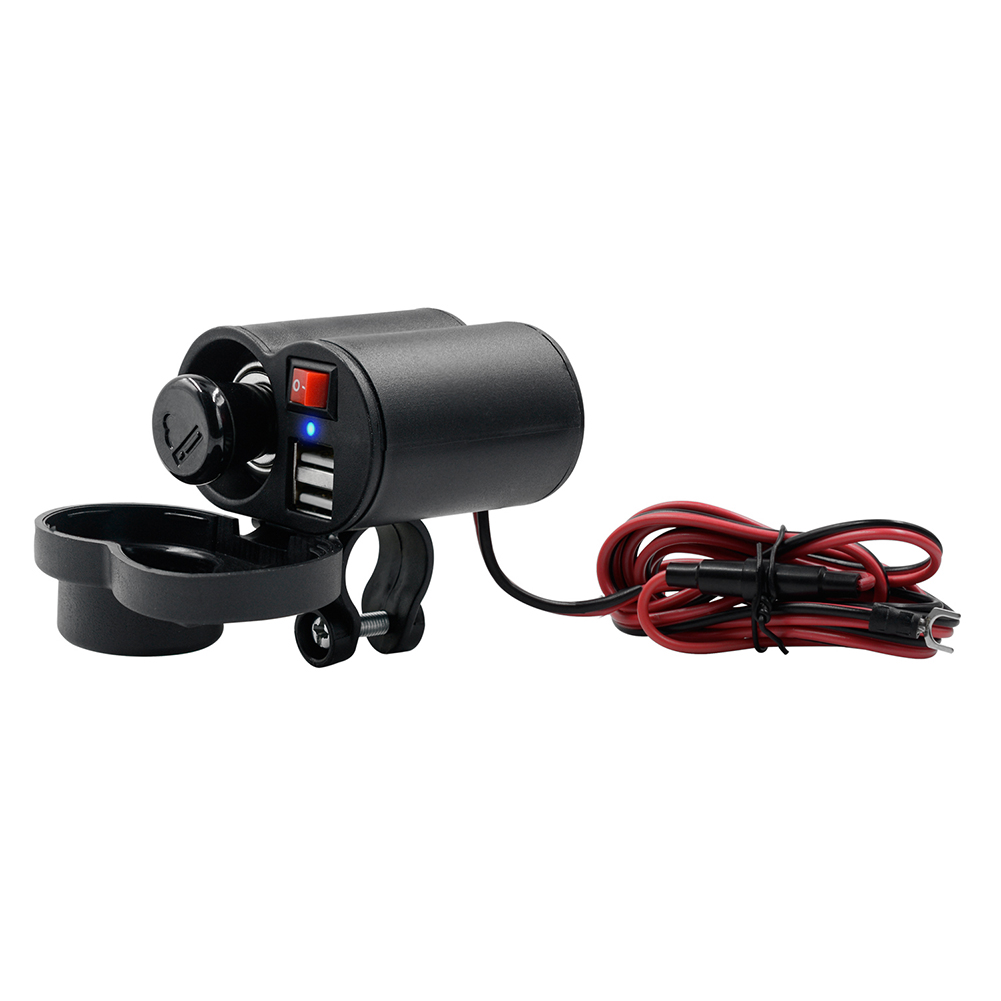 CS-313F1 Motorcycle Dual USB Charger Cigarette Lighter Socket with Switch, 501 Original
CS-313F1 Motorcycle Dual USB Charger Cigarette Lighter Socket with Switch, 501 Original