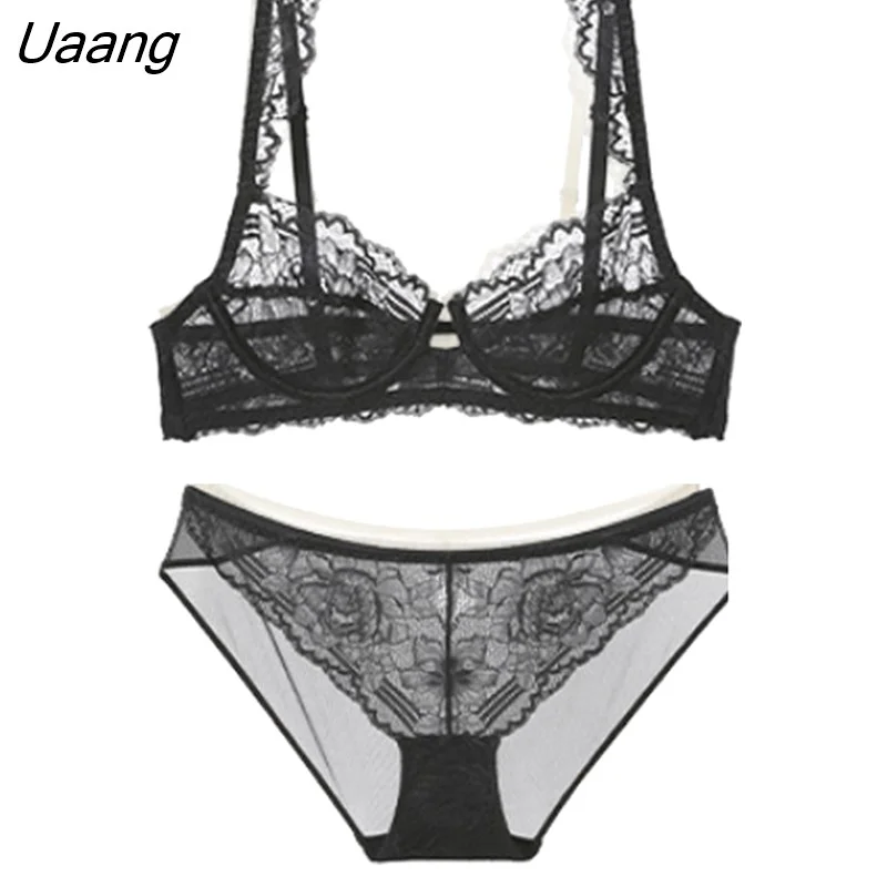 Uaang Women S Underwear Sex Lace Lingerie Set Transparent Brassiere