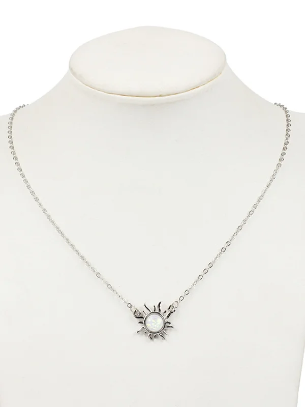 Minimalist Sunflower Plated Necklace