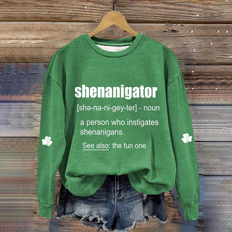 VChics St. Patrick's Day Shenanigator Casual Sweatshirt