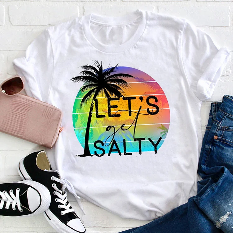Women's Let's Get Salty Teacher T Shirt socialshop