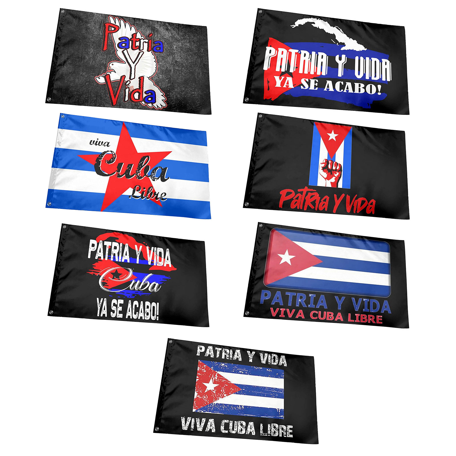3x5ft Cuban Patriotic Flag Libre Patria Y Vida Banner Outdoor Cuba Bunting, 501 Original
3x5ft Cuban Patriotic Flag Libre Patria Y Vida Banner Outdoor Cuba Bunting, 501 Original