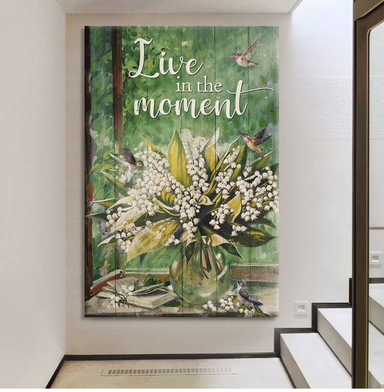 Live in the Momend Canvas Wall Art