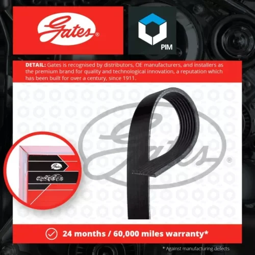 Dronehint 7 Rib Multi V Drive Belt fits TOYOTA HI-ACE Mk4 2.5D 06 to 12 2KD-FTV Gates New Parts