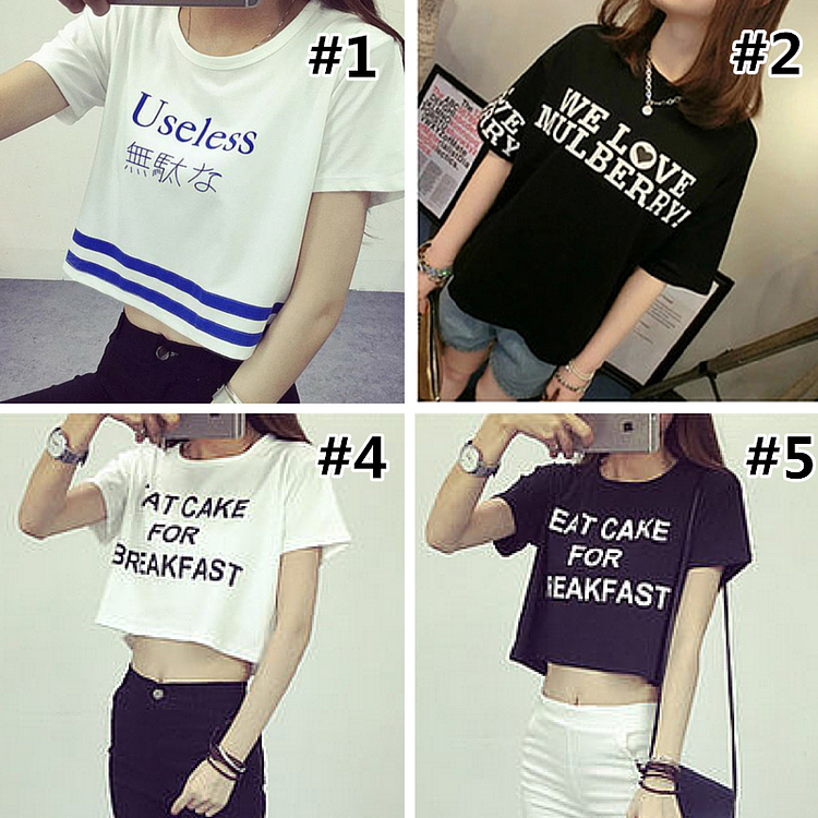 S-XL White/Black/Grey Letter Printing Tee SP167228
