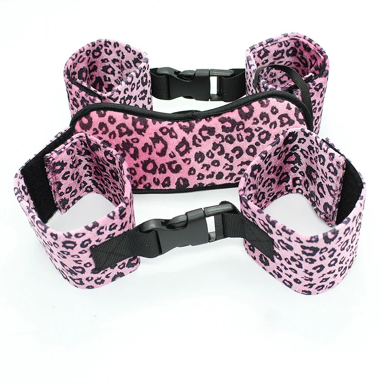Leopard Print Ankle Cuffs Adult Sex Toy