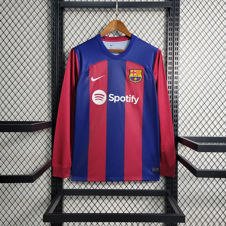 FC Barcelona Long Sleeve Home Shirt Kit 2023-2024 - Blue