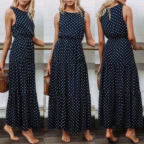 Boho Loose Sleeveless Maxi Dress