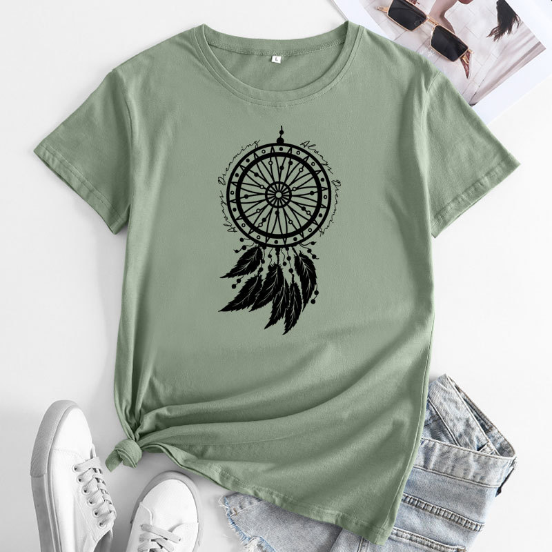 Dream Catcher Feather Women's Cotton T-Shirt | ARKGET