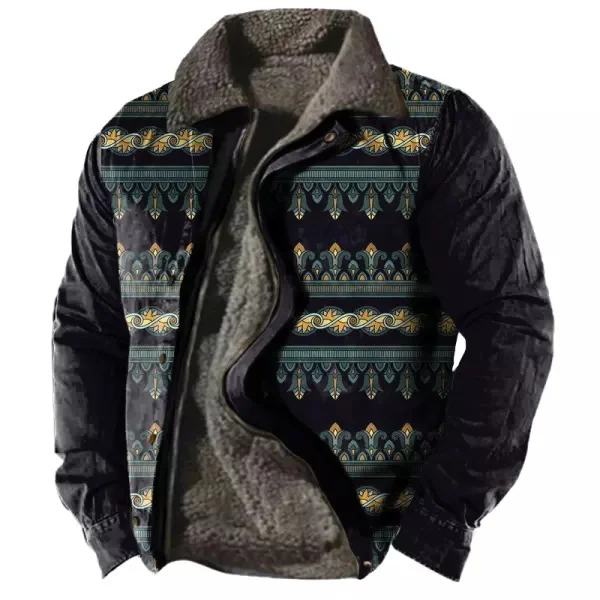 Men's casual thickened loose fashion pocket zipper jacket