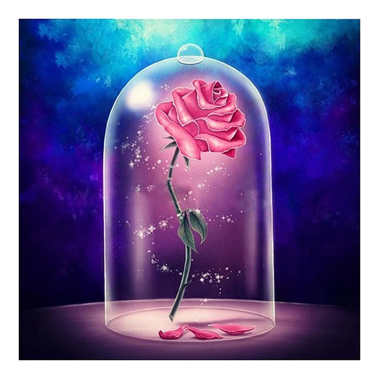 Rose Round Part Drill Diamond Painting 25X25CM(Canvas) gbfke