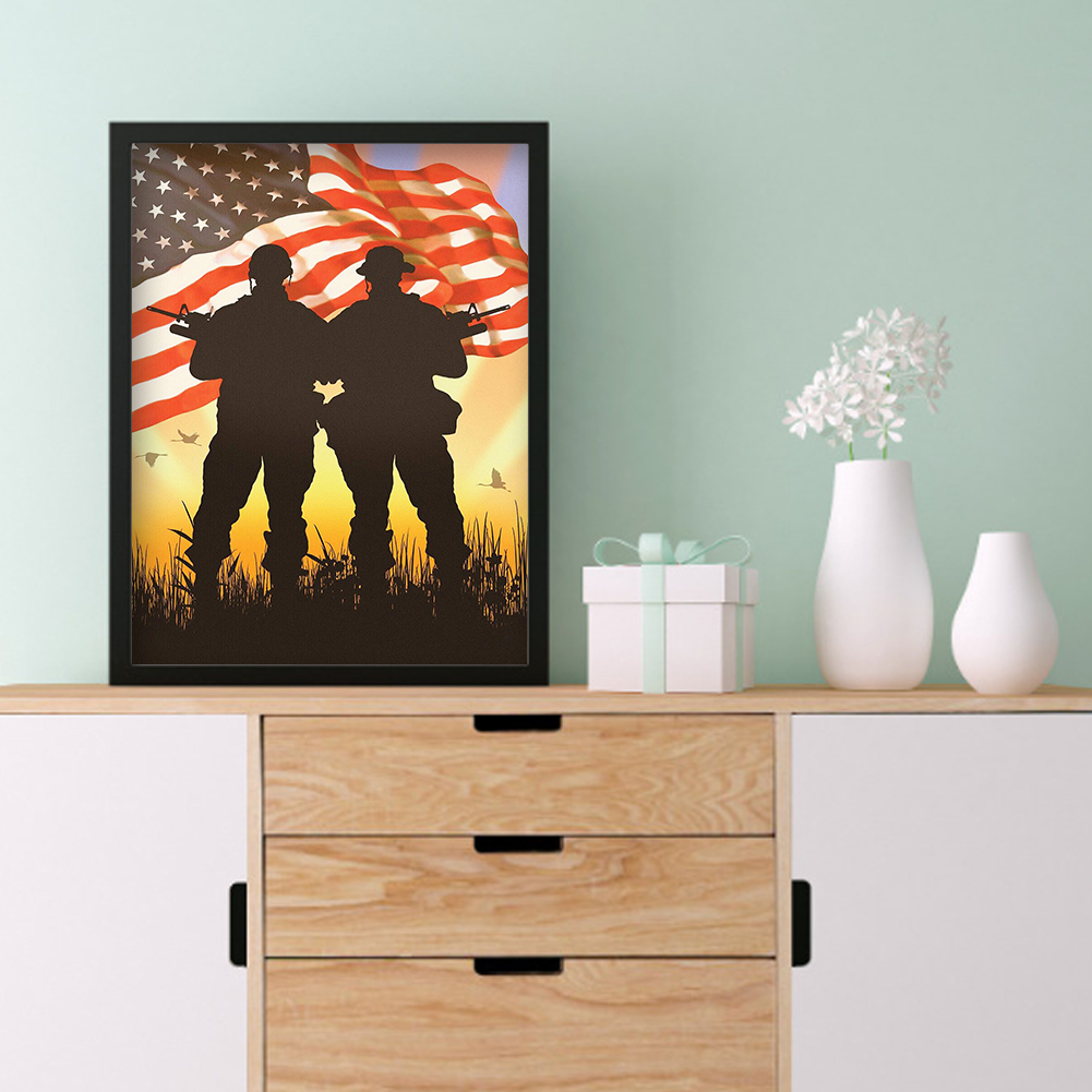 (Multi-Size) Flag Soldier - Round/Square Drill Diamond Painting - 30*40CM, Round diamond 30*40cm, 501 Original
(Multi-Size) Flag Soldier - Round/Square Drill Diamond Painting - 30*40CM, Round diamond 30*40cm, 501 Original