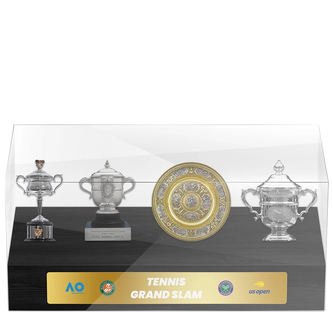 Tennis Trophy Box Women Grand Slam Set Metal Trophy Case