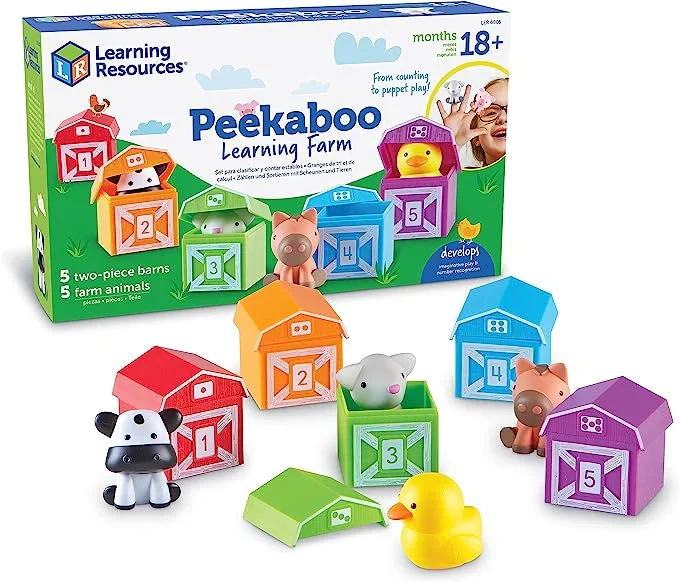 Learning Resources Learning Farm - 10 Pieces, Ages 18+ months Toddler Learning Toys, Counting and Sorting Toys, Farm Animals Toys,Back to School