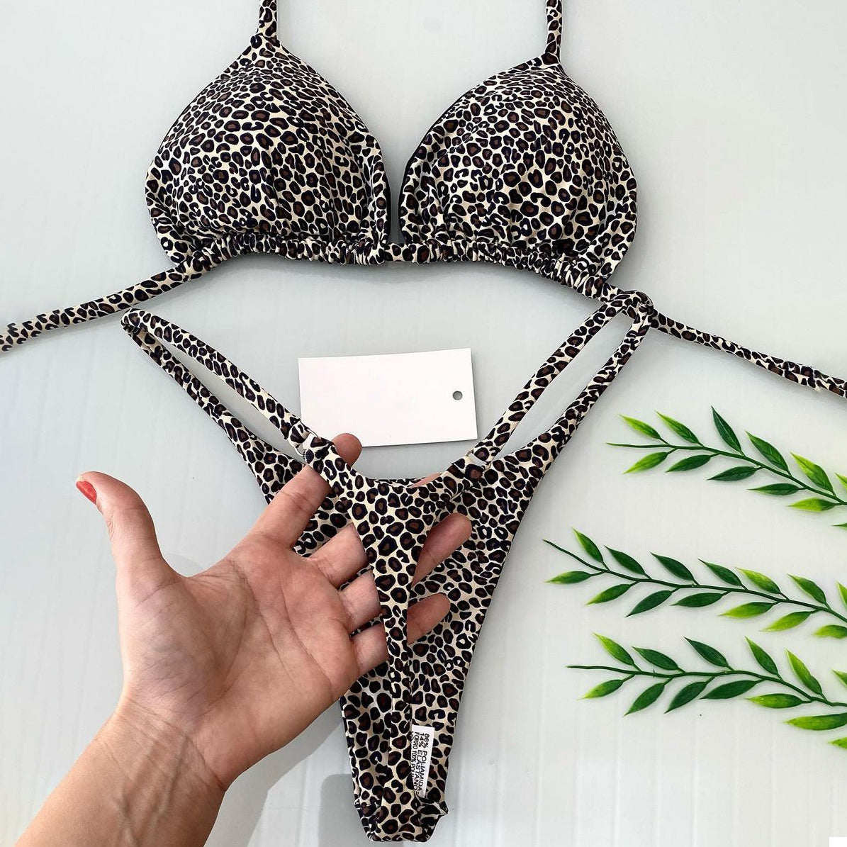 Sexy Leopard Sling Bikini Swimsuit