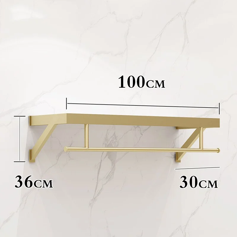 Nigikala Display Stand Clothing Store Wall Mount Shelf Children Decor Gold Free Wood Board Send Together Home Decoration